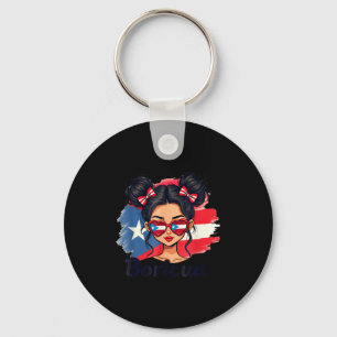 Llavero Puerto Rico Herencia Hispana Moño Desordenado Puer