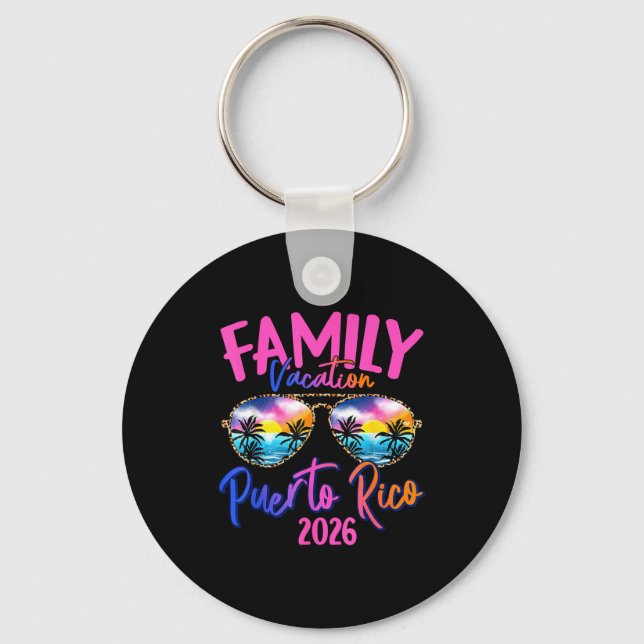 Llavero Puerto Rico Vacation 2026 Souvenir Matching Family (Anverso)
