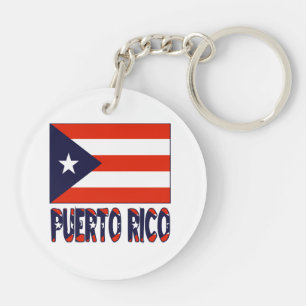 Llavero Puerto Rico y bandera de Puerto Rico