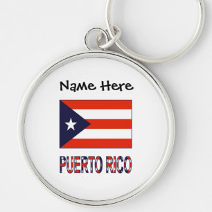 Llavero Puerto Rico y Bandera de Puerto Rico Personalizado