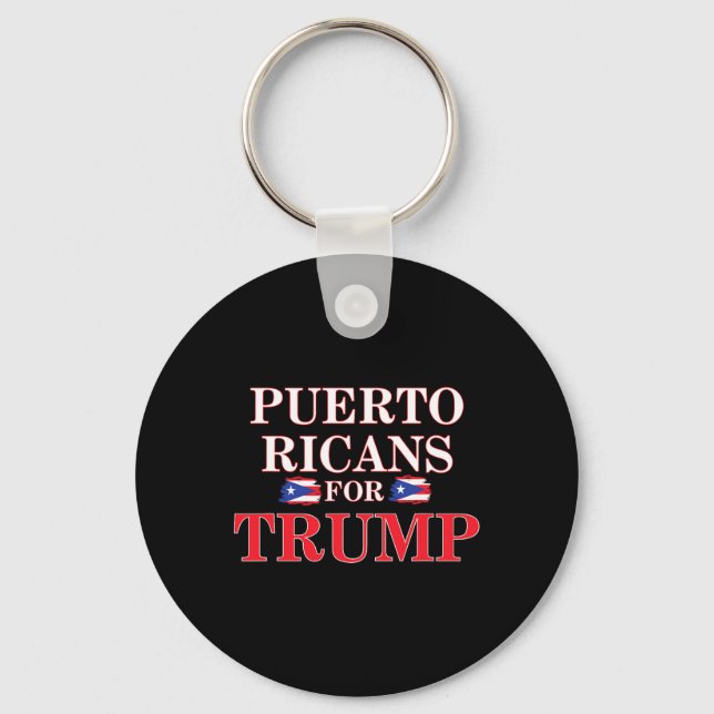Llavero Puertorriqueños Por Trump Orgullo Patriótico Ameri (Anverso)