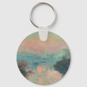 Llavero Puesta de sol de Monet Sena Impresionismo de Arte 