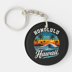 Llavero Puesta de sol de surf de Honolulu Hawaii