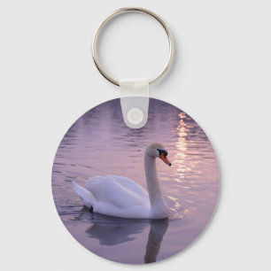 Llavero Puesta de sol del cisne elegante