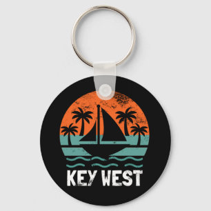 Llavero Puesta de sol retro en Key West vacaciones