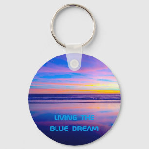 Llavero Puesta del sol ideal azul Santa Mónica