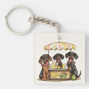 Llavero Puesto de limonada de perros Dachshund