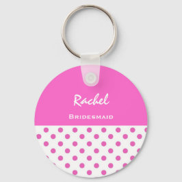 Llavero Puestos de Polka Rosa de la Novia KC03