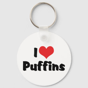 Llavero Puffines de Corazón que Amo
