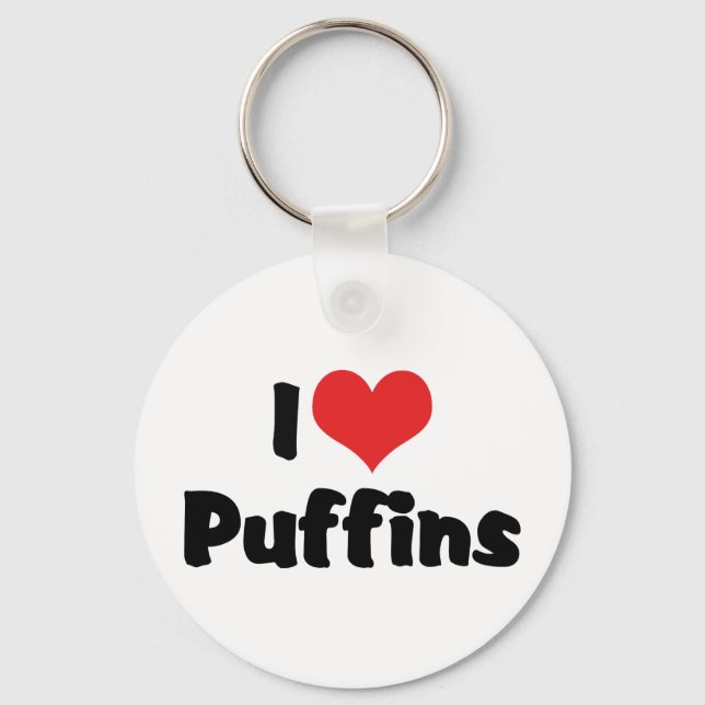 Llavero Puffines de Corazón que Amo (Anverso)