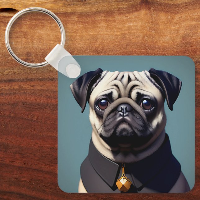 Llavero Pug (Anverso)