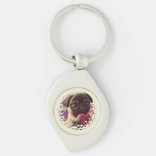 Llavero Pug, animal, naturaleza
