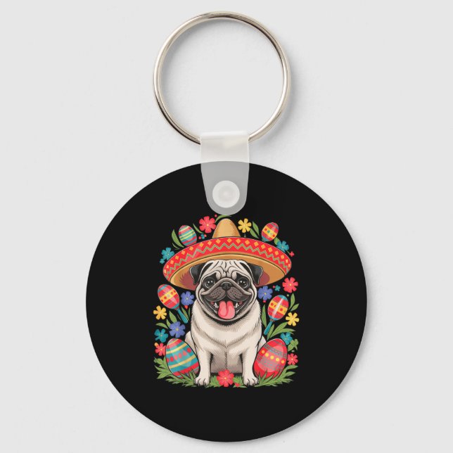 Llavero Pug cinco de mayo  (Anverso)