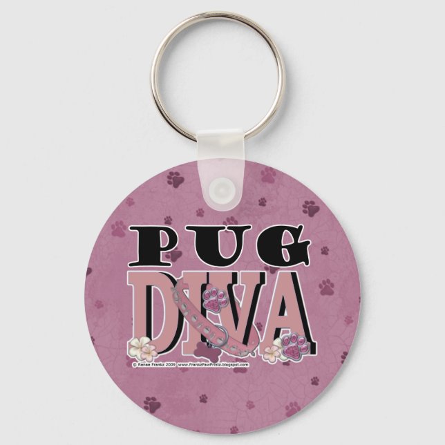 Llavero Pug DIVA (Anverso)