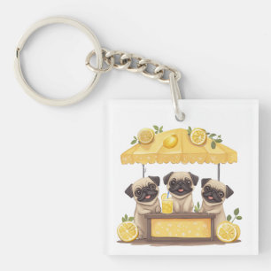 Llavero Pug Dogs Lemonade Stand