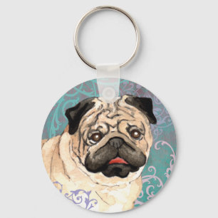 Llavero Pug elegante