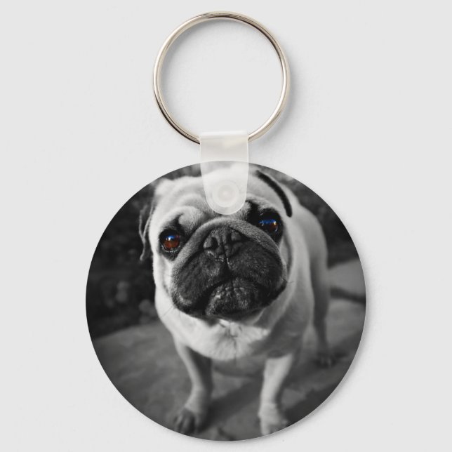 Llavero Pug guapo (Anverso)