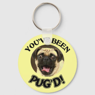 LLAVERO PUG - ¡HAS SIDO UN PUG'D! KEYCHAIN KEYRING DOG MAS