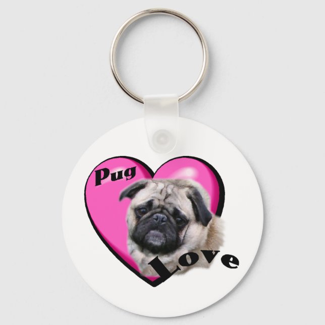 Llavero Pug Lovers (Anverso)