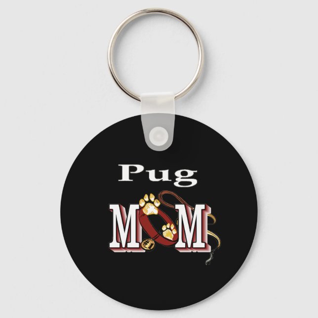 Llavero pug mamá Keychain (Anverso)