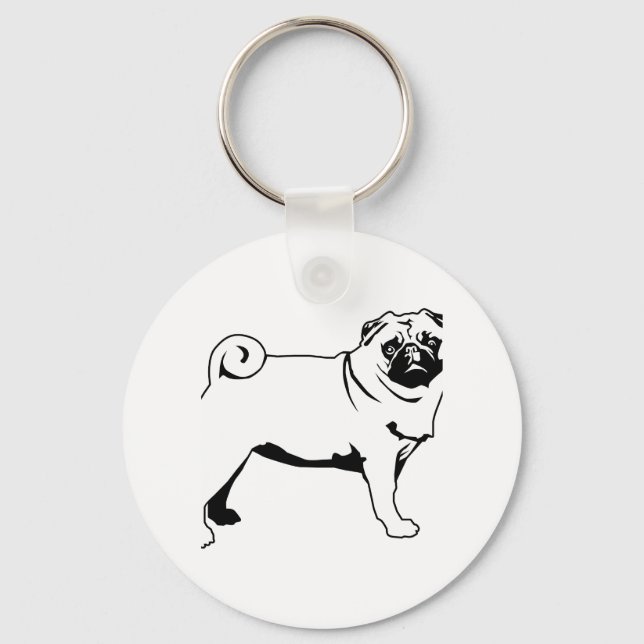 Llavero Pug Mops (Anverso)