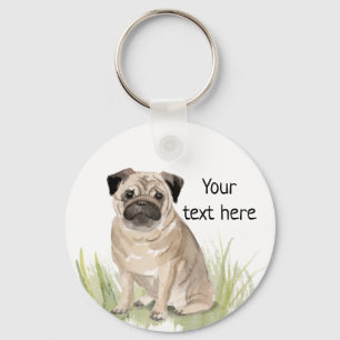 Llavero Pug Personalizado Keyring