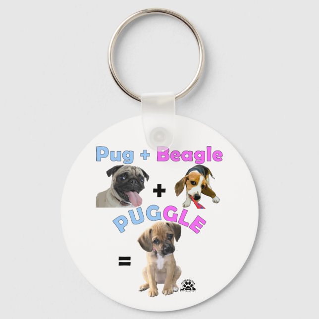 Llavero Pug Plus Beagle Keychain (Anverso)