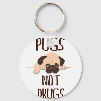 Llavero pug pug no drogas lindo perro diseño