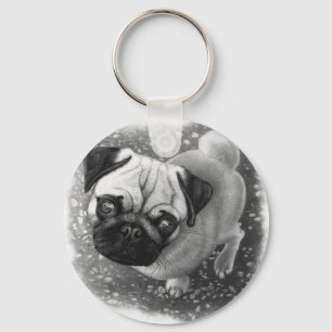 Llavero Pug Puppy Dog Art