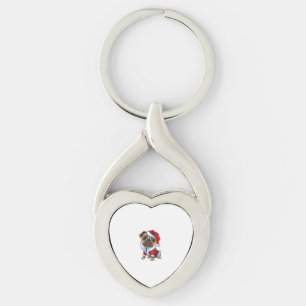 Llavero Pug Santa Navidades de disfraces Pajama Cute Perro