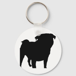 Llavero Pug Silhouette