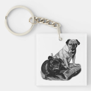 Llavero Pugs de Bolsillo, Arte Sombreado