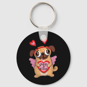 Llavero Pugs Valentine Cupid Pug Kiss Valentine Pug Love