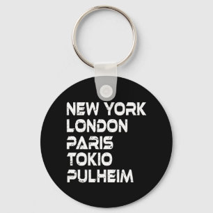 Llavero Pulheim New York Londres Tokio Paris Anhänger