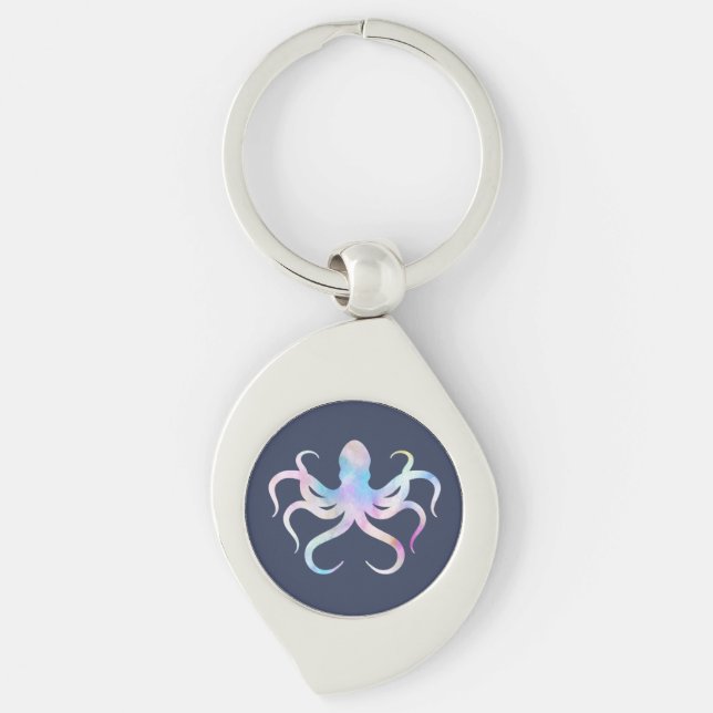 Llavero Pulpo acuarela (Anverso)