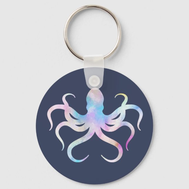Llavero Pulpo acuarela (Anverso)