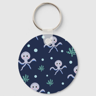 Llavero Pulpo bajo el mar patrón infantil