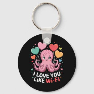 Llavero Pulpo Con Corazón Bylloons Te Amo Como El Wi-fi 
