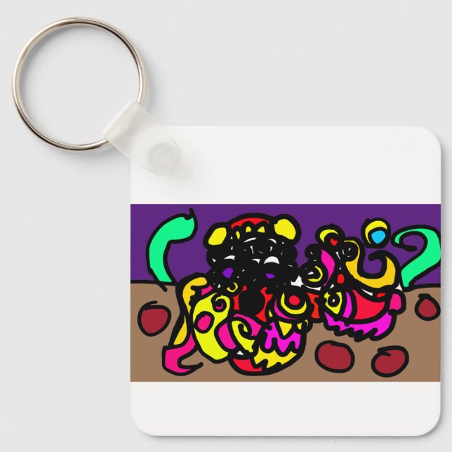 Llavero Pulpo estilo genial (Anverso)