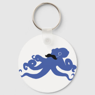 Llavero pulpo mostaza con monóculo