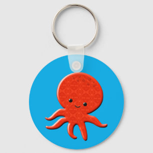 Llavero Pulpo Rojo Adorable