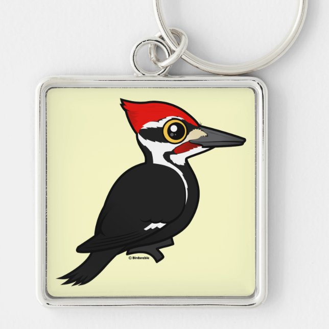 Llavero Pulsación de corriente de Birdorable Pileated (Frente)