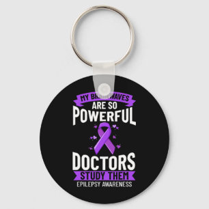 Llavero Pulsera de lazo morado de concientización sobre la