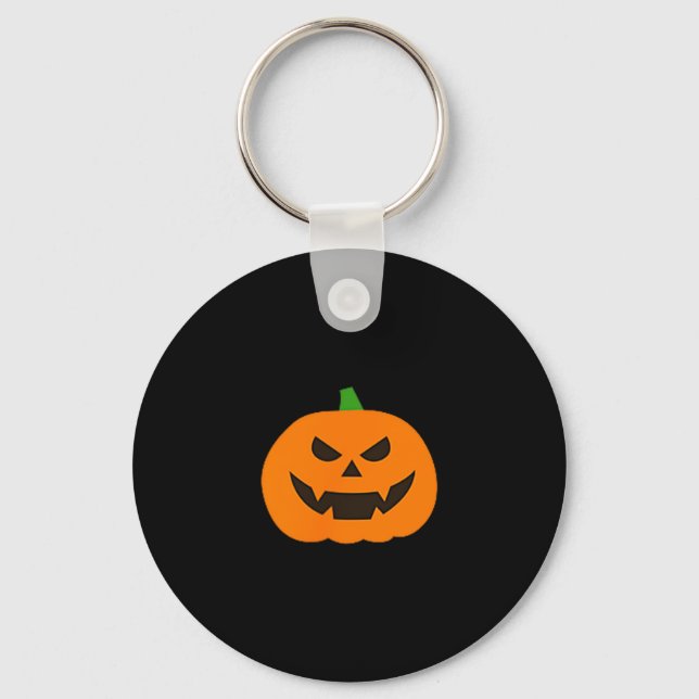 Llavero Pumpkin Halloween Subtle Jack O Lantern Minimal Tr (Anverso)
