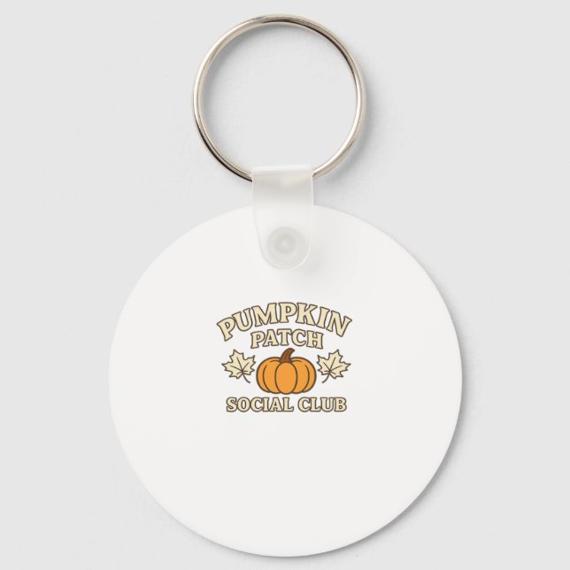 Llavero Pumpkin Patch Social Club � Cozy Autumn Aesthetic  (Anverso)