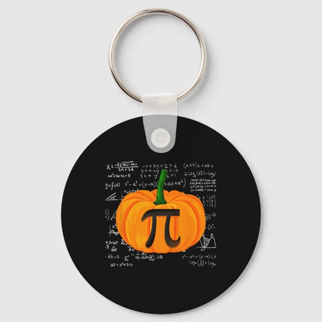 Llavero Pumpkin Pie Math Funny Halloween Acción de Gracias (Anverso)