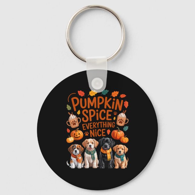 Llavero Pumpkin Sce Everything Nice Fall Dog Lovers Addict (Anverso)