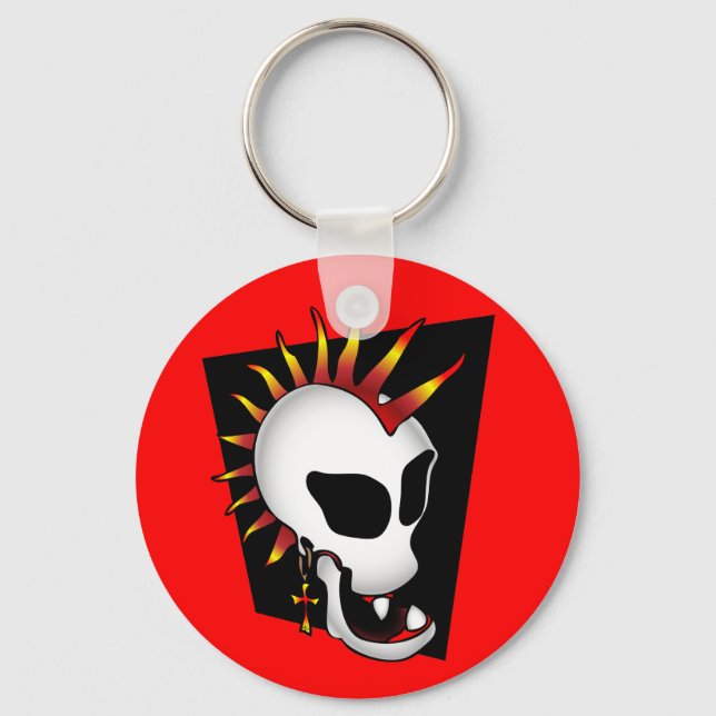 LLAVERO PUNK SKULL-2 (Anverso)