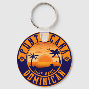 Llavero Punta Cana Palm Tree Beach Vintage Keyc
