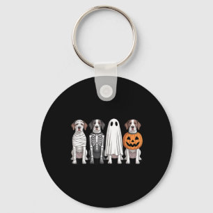 Llavero Puntero inglés de calabaza de Halloween fantasma e